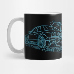 Nissan Skyline GTR R32 Lineart Blueprint Mug